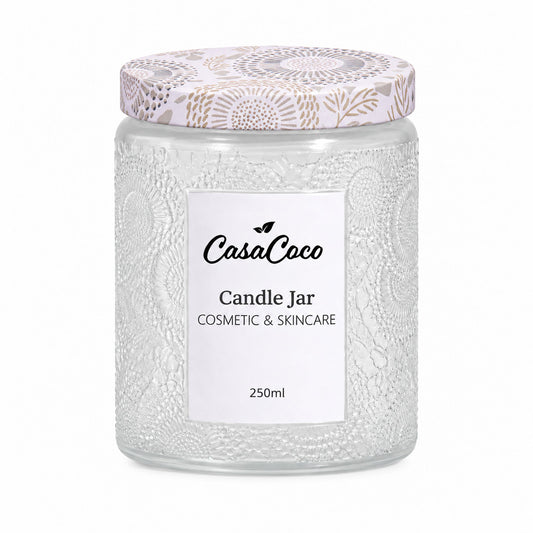 Glass Candle Jar With Lid