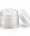 White Frosted Glass Jar