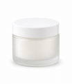 White Frosted Glass Jar