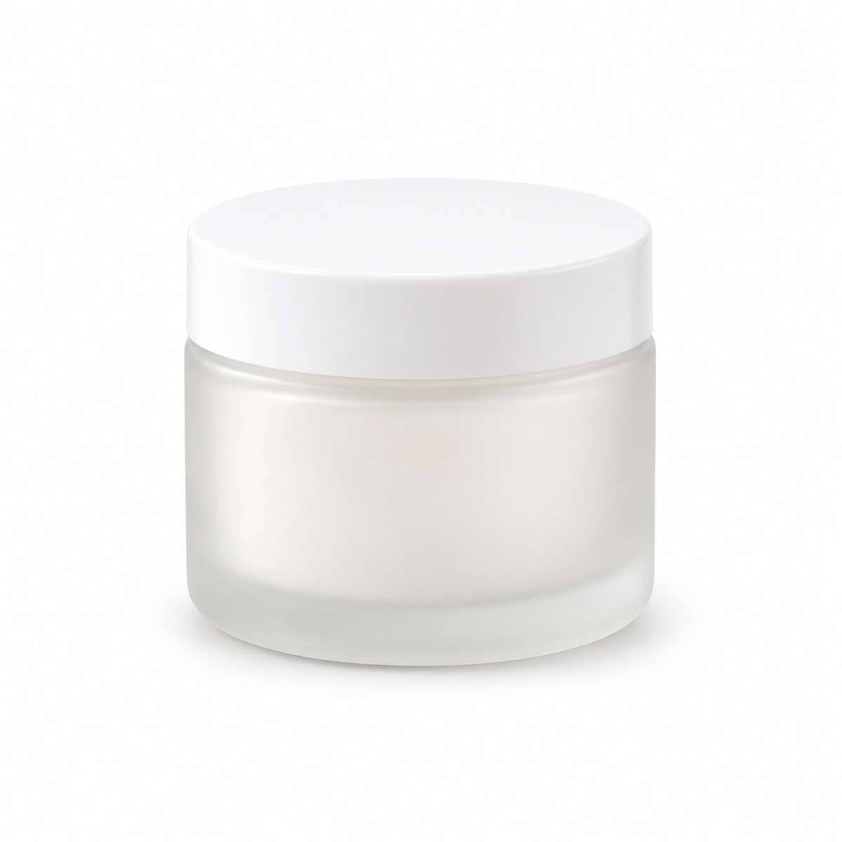 White Frosted Glass Jar